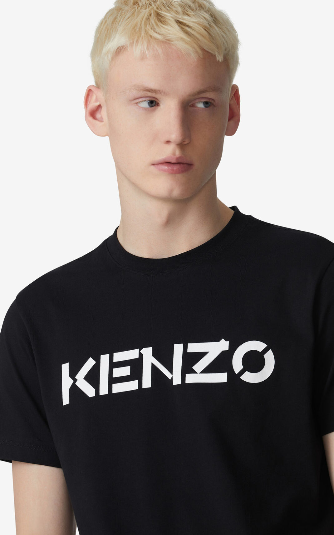 Camisetas Kenzo Logo Hombre Negras LJR146328